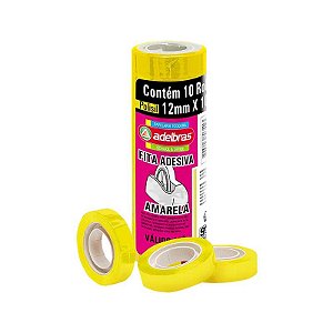 Fita Adesiva 12X10 Adelbras Amarelo
