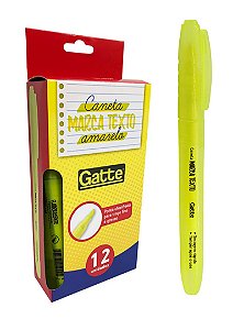 Caneta Marca-Texto Gatte Amarela