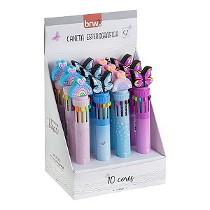 Caneta Esferográfica BRW 0.7 10 Cores Divertido Dreams