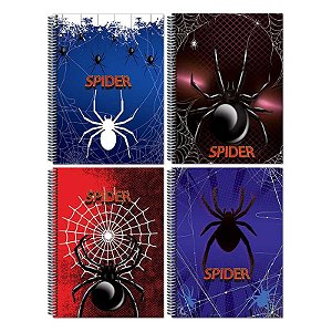Caderno Capa Dura 01X1 96 Folhas X-Spider Máxima