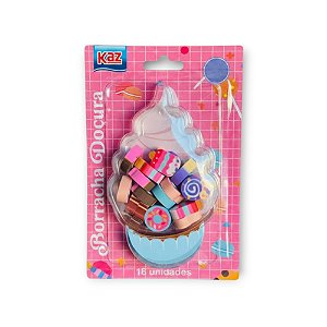 Borracha Fantasia Kaz Mini Doçura Blister com 18