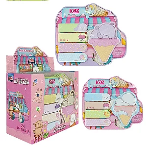 Bloco Adesivo Kaz Ice Cream 55x71 20 Folhas Pacote com 6