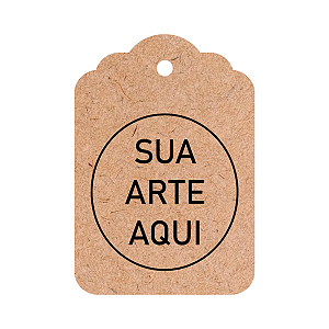 Tag Retangular 4,5 x 6,5 cm Personalizada Em Papel Kraft - Sua Personalização - Logo