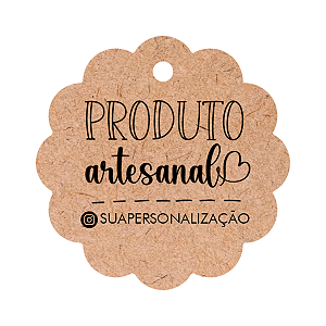 Tag Escalope Kraft 180g 5x5 cm – Produto Artesanal Personalizado com Sua Marca