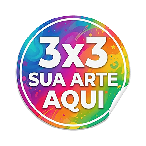 Adesivo Personalizado Com Sua Logo Ou Arte | Redondo 3x3 cm
