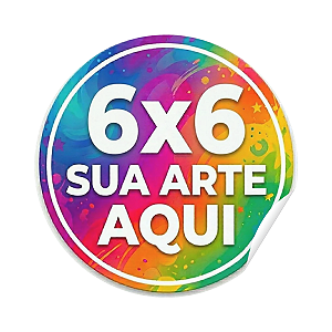 Adesivo Personalizado Com Sua Logo Ou Arte | Redondo 6x6 cm
