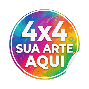 Adesivo Personalizado Com Sua Logo Ou Arte | Redondo 4x4 cm