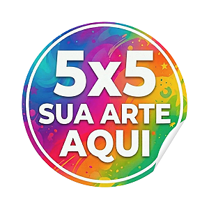 Adesivo Personalizado Com Sua Logo Ou Arte | Redondo 5x5 cm