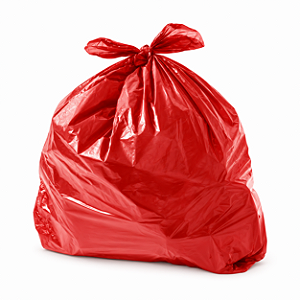 Saco para Lixo 40 Litros Vermelho– 60x70 cm – Pacote com 100 Unidades (2,0 kg)