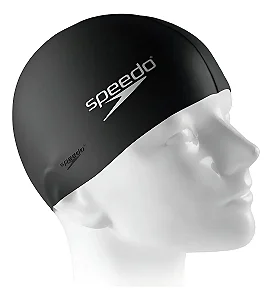Touca de Silicone Preta Speedo Adulto