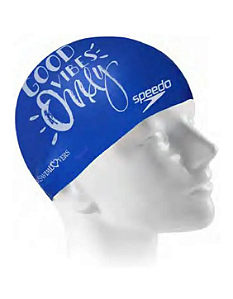 Touca de natação Silicone lisa Speedo Flat Swin Cap Treinamento SWIM LOVERS