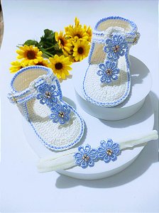 Kit sandália luxo pequeno Tesouro Azul