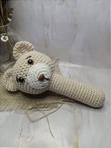 Chocalho Amigurumi Ursinho Clássico – Linha Baby Estimulação