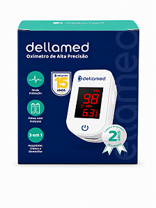 Oxímetro Digital Led de Dedo Portátil de Alta Precisão Dellamed