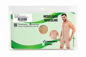 Modelador Masculino Pós-Cirúrgico com Abertura Frontal Model Slim - Tam P