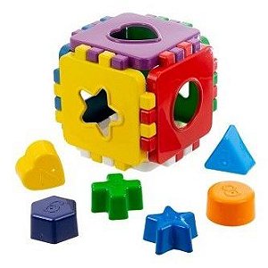 Cubo Educativo BABY - Jogo Pedagógico de Encaixe - Brinquedo Educativo EX7005S-2464 - Kendy