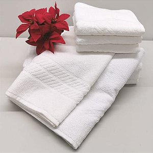 Toalha de Rosto Branca LIsa linha PROFISSIONAL - HOTELARIA 405 gr/m2 - RUBI DMATOS