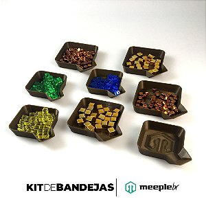 Kit de Bandejas Dourado - (8 unidades)