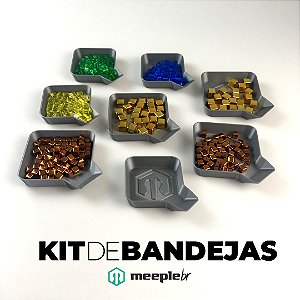 Kit de Bandejas Prateado - (8 unidades)