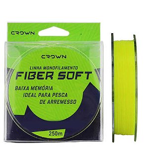 Linha Monofilamento Fiber Soft Amarelo 0,23mm 11lbs 250m