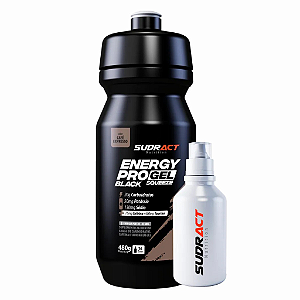 Kit Energy Pro Gel Black 480g Squeeze + Mini Café Expresso