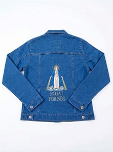 Jaqueta jeans Bordada.