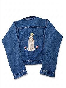 Jaqueta jeans Bordada.