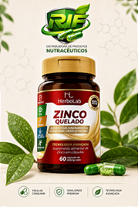 Zinco Quelado Herbolab 60 cápsulas 400mg