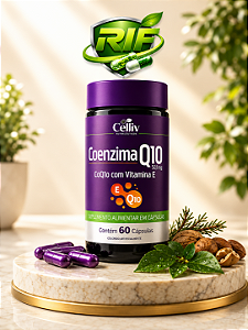 Coenzima Q10 com Vitamina E 50mg 60 cápsulas