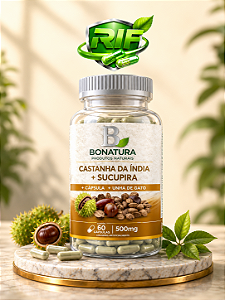 Castanha da Índia + Sucupira 60 Cápsulas 500mg