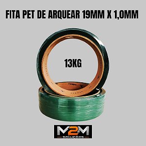 Fita PET de arquear 19mm x 1,0mm 13kg em Itu