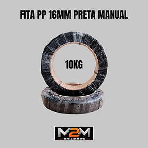 Fita PP de arquear preta manual 16mm 10kg em Itu