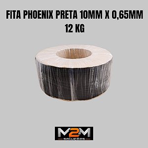 Fita Phoenix de arquear preta 10mm x 0,65mm 12kg em Itu