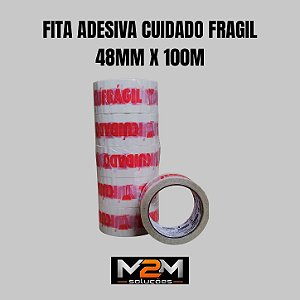 Fita Adesiva Cuidado Frágil 48mm x 100m em Itu