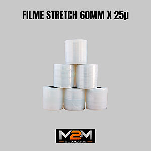 Bobina Filme Stretch 60mm x 0,025mm em Itu
