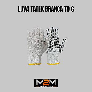 Luva Tatex branca T9 G em Itu
