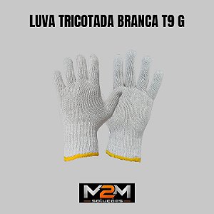 Luva Tricotada branca T9 G em Itu