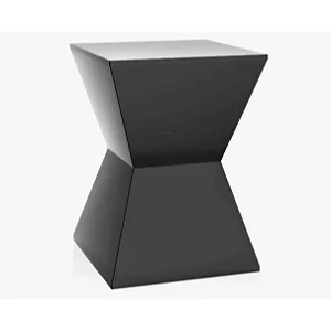 Banquinho Decorativo Preto Moderno – Banco Multiuso Geométrico Elegante | Design Minimalista para Sala, Quarto e Jardim