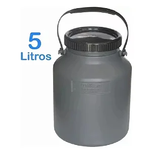 Bombona Plástica 5 Litros com Tampa Rosqueável e Alça Reforçada – Resistente e Versátil