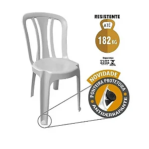 Kit 6 Cadeiras Plásticas Pretas Reforçadas | Empilháveis | Ideal para Casa, Festa e Comércio ATÉ 182KG