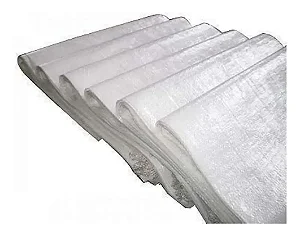 Saco Rafia 50 X 70 Cm Laminado Liso Branco Com 50 Unid
