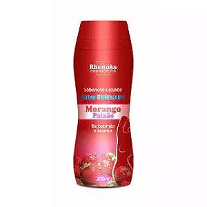 Sabonete Liquido Intimo Refrescante Rhenuks cosméticos Sabor Morango 200ml