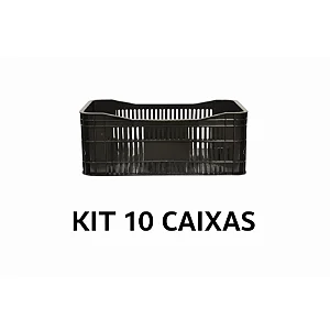 Kit 10 Caixas Agricolas Meia Caixa Frutas Legumes Hortifruti 17x36x56 Cm