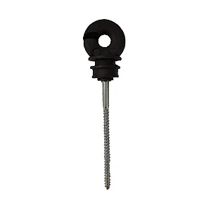 Isolador Parafuso Com Gancho Preto 50 Unidades 14cm