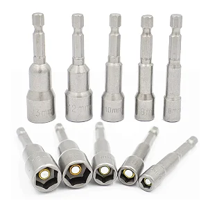 SOQUETE MAGNÉTICO 65MM COM 5 PEÇAS DE 6 A 13MM GADAN
