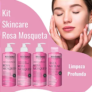 Kit 4 Skin Care Rosa Mosqueta Com Ácido Hialurônico