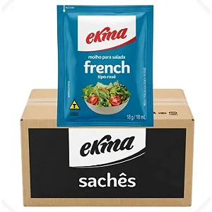 Molho Pronto Para Salada - Ekma French Tipo Rosé Caixa c/ 42 Sachês de 18g