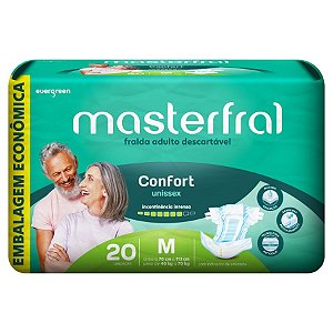 Fralda Geriátrica Masterfral Confort M 20 Unidades