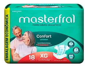 Fralda Geriátrica Masterfral Confort XG 18 Unidades