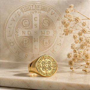 Anel de São Bento Dourado